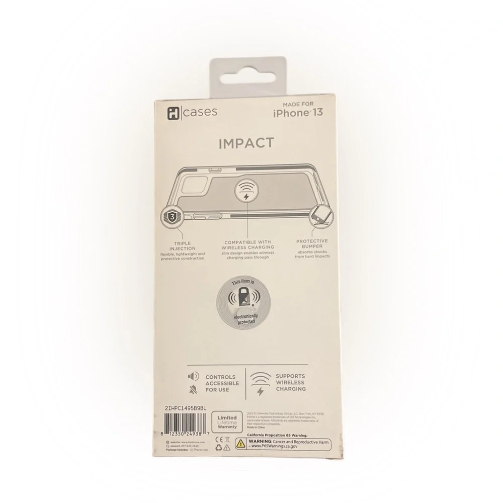 iPhone 13 Case by H Cases Black Hard Case 6 Foot Drop Test Wireless Charging NIB